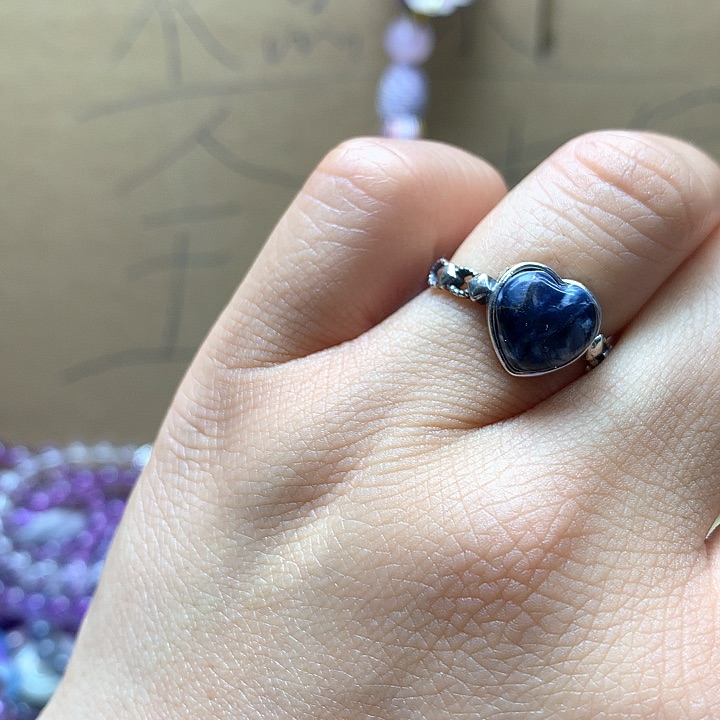 水晶水晶戒指银S925镶嵌