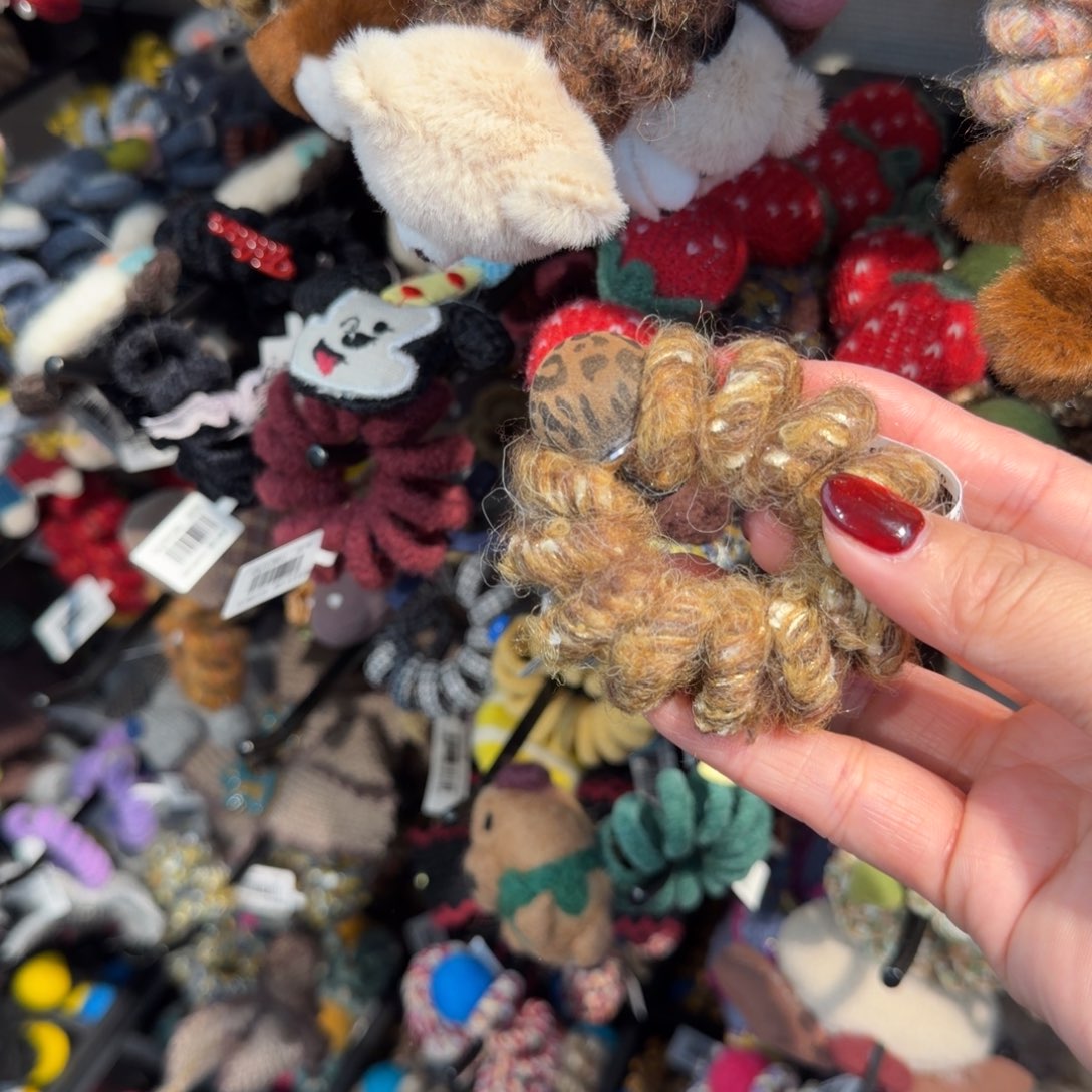 布艺非金属豹纹电话线圈