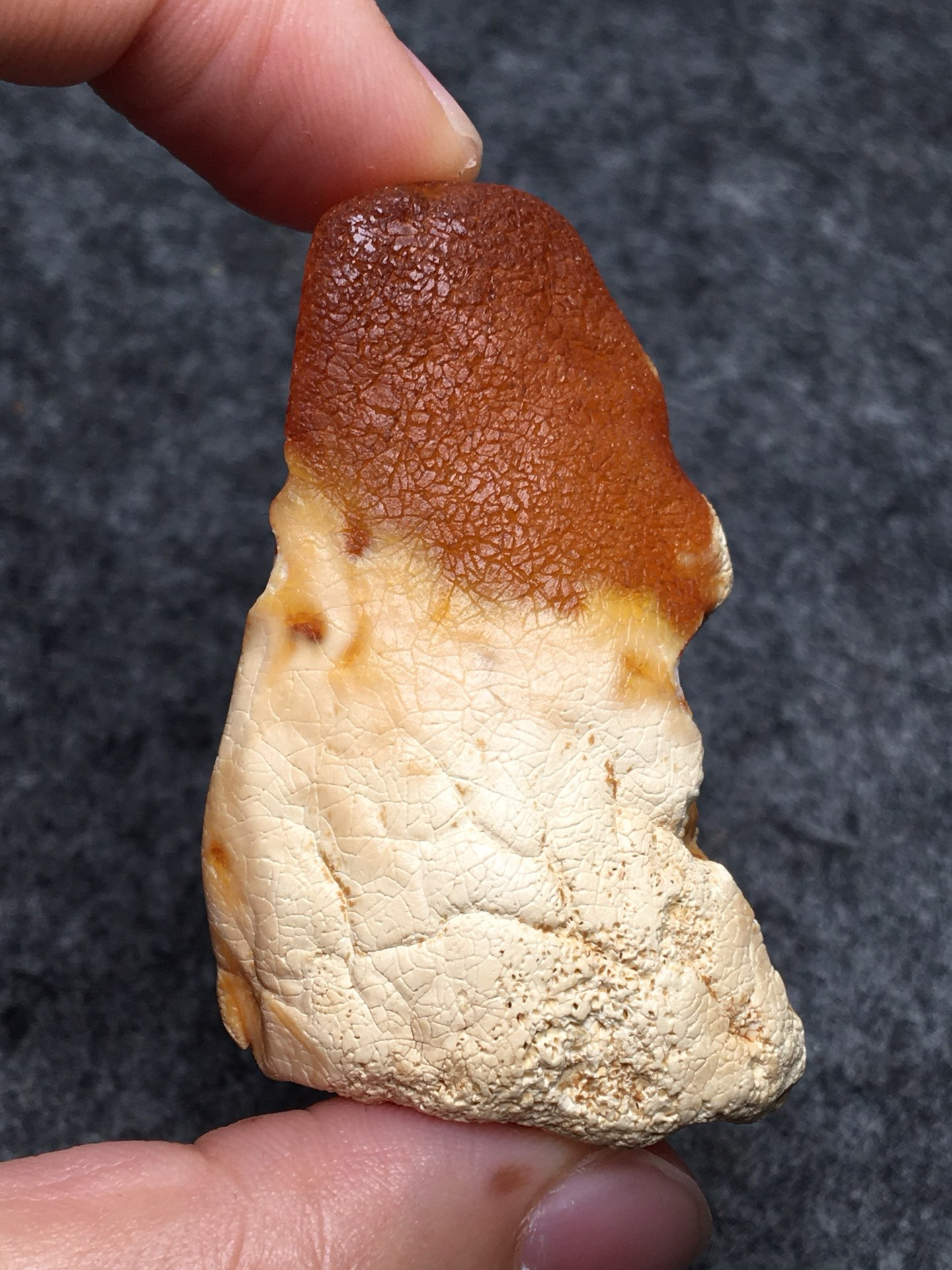 天然原矿金橘瓷白花蜡蜜蜡原石牌子吊坠珠宝首饰文玩