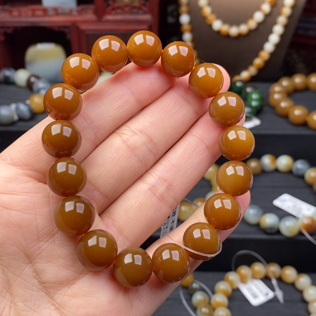 和田玉手串未镶嵌西*杭