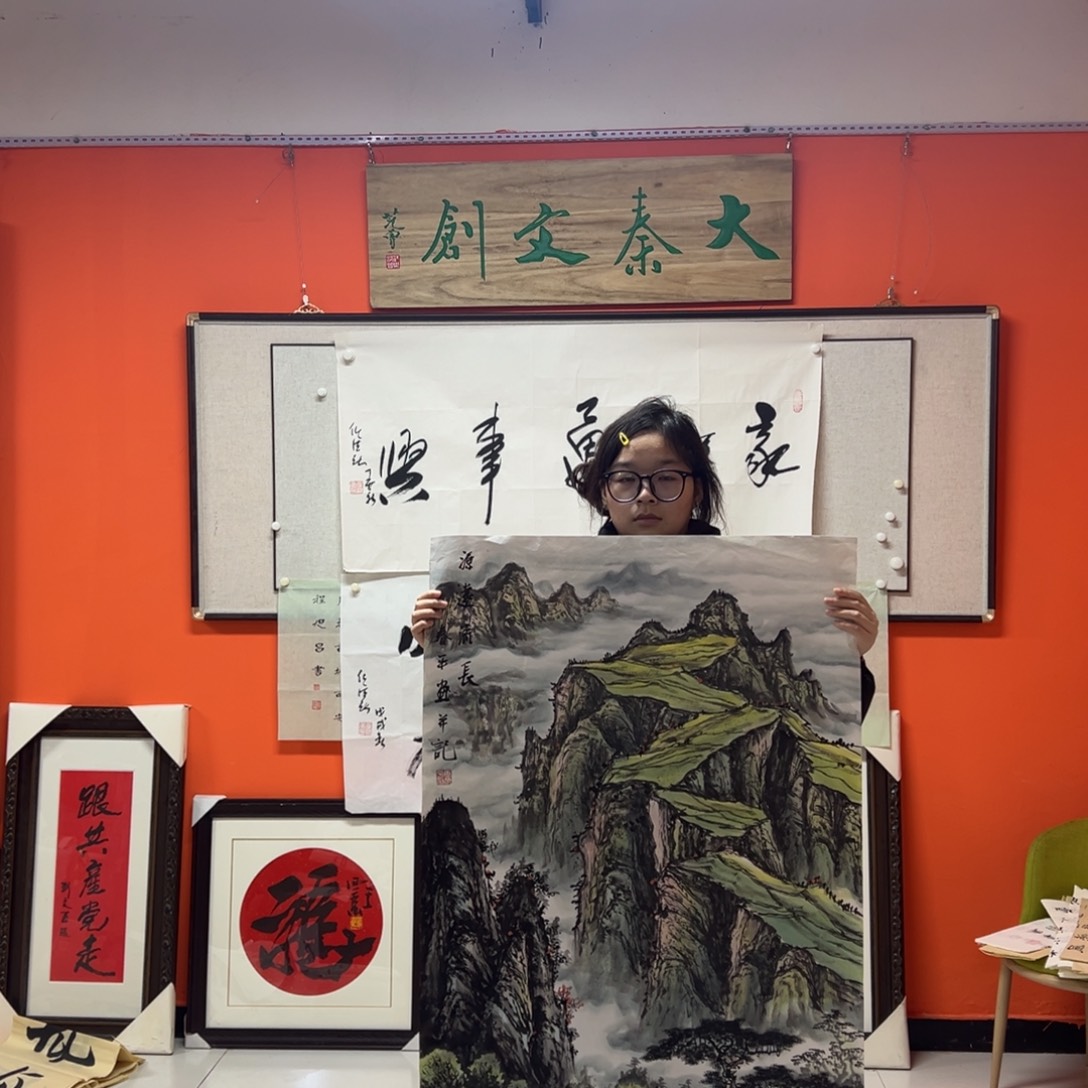 淡***香国画书法作品多次参加全国