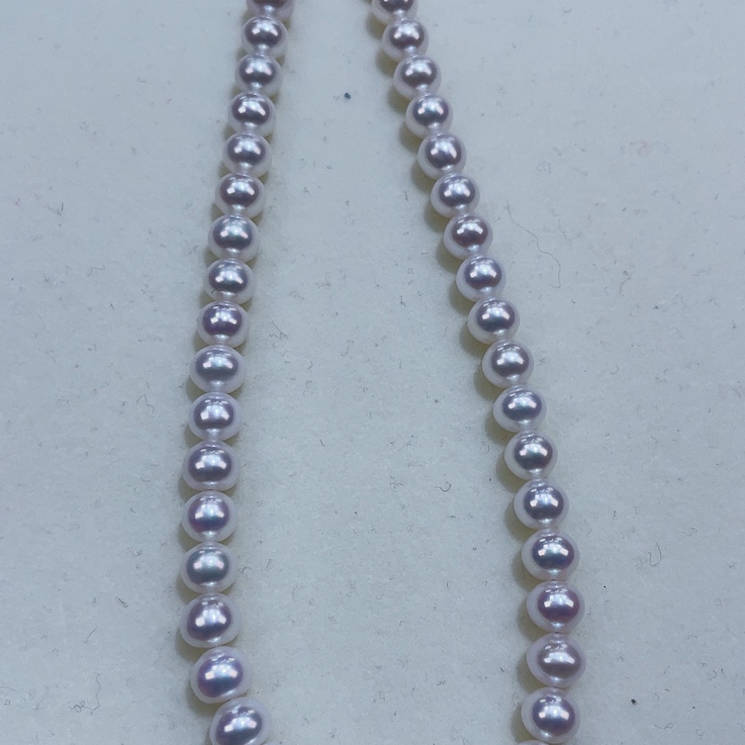 淡水珍珠颈饰银S925镶嵌6-7m爆亮白透炫彩亮瞎眼