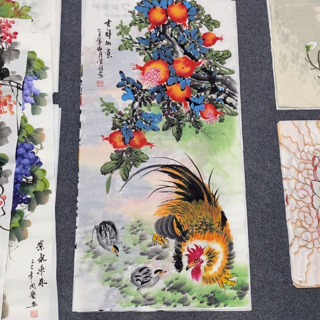 国画尺寸100✖️50三尺精品手绘画