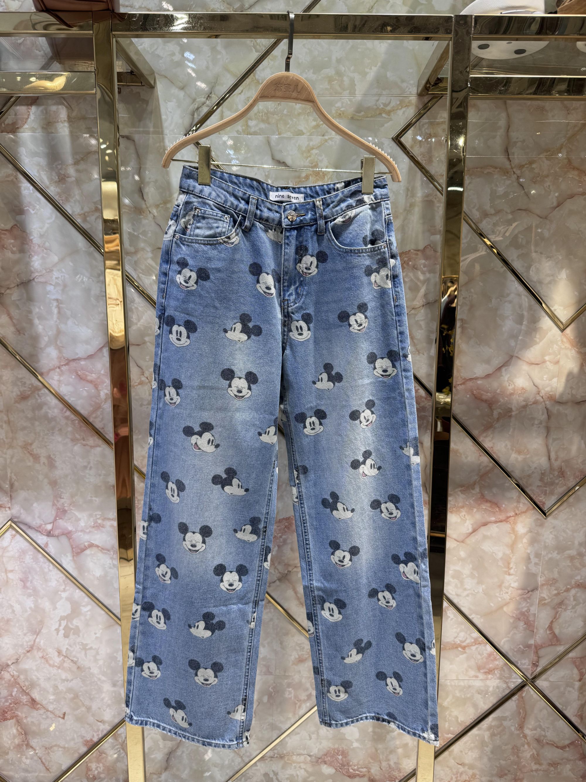 黛蜜儿2025新款米奇牛仔裤