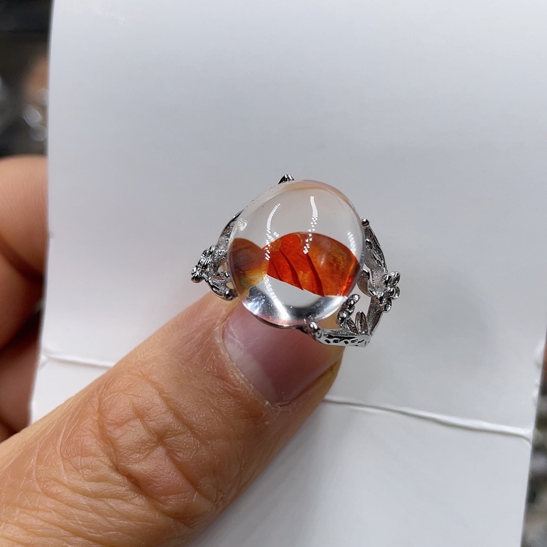 【闪购商品】水晶珠宝半成品银S925镶嵌戒指
