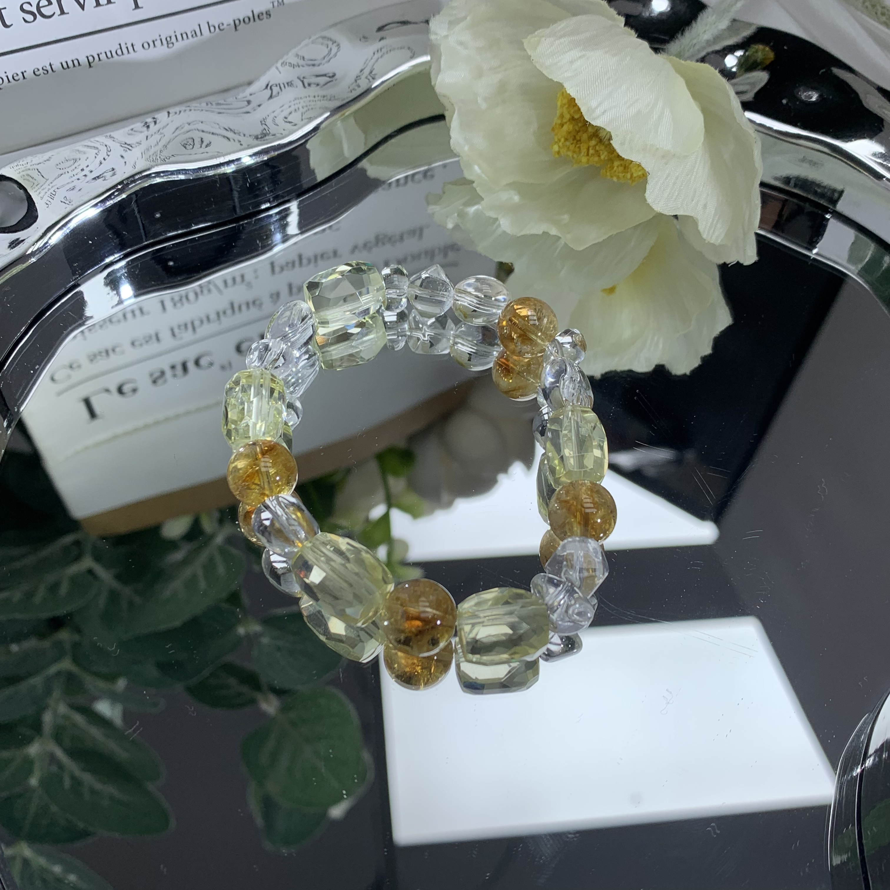 【金满日】天然白水胶花手链 多样性发其一 A830
