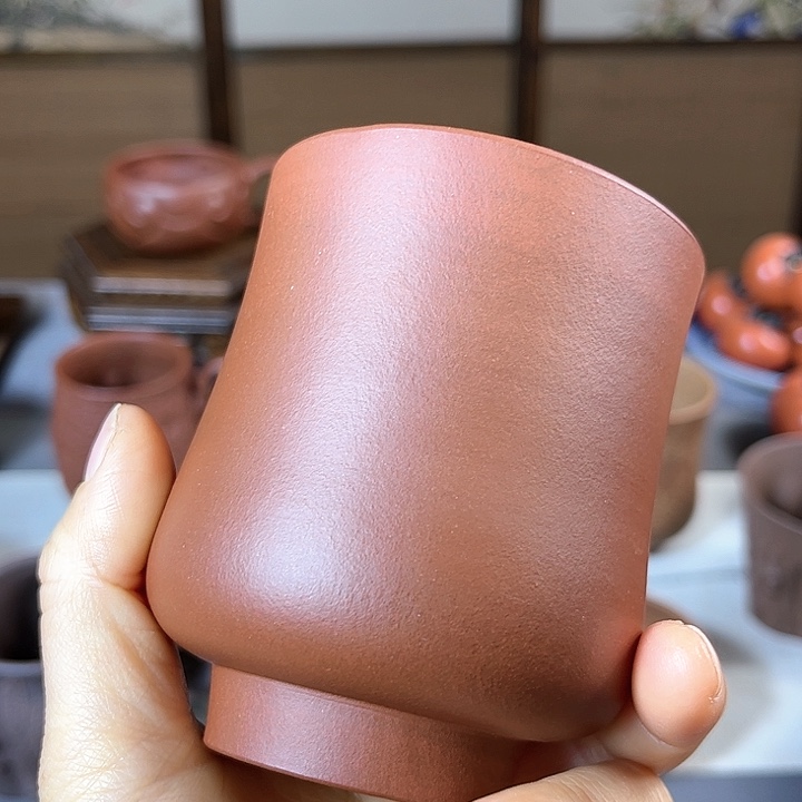 紫砂茶杯全手工主人杯底槽清容量220