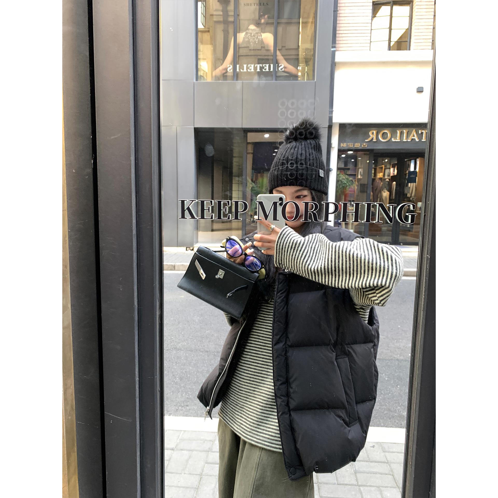 区区欧阳'呼吸舒芙蕾'叠穿T0P!高蓬新国标90白鸭绒保暖马甲