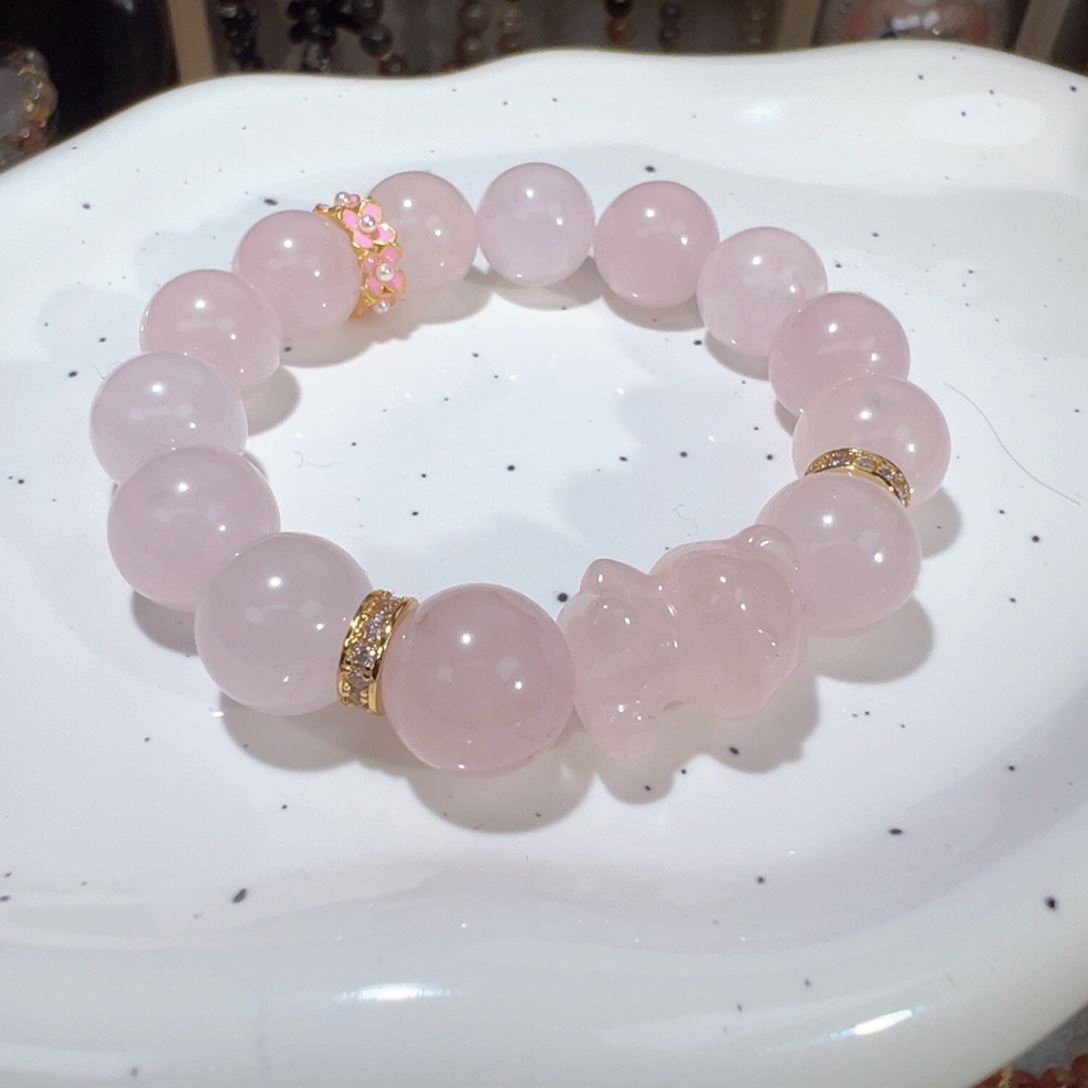 水晶手绳未镶嵌粉水