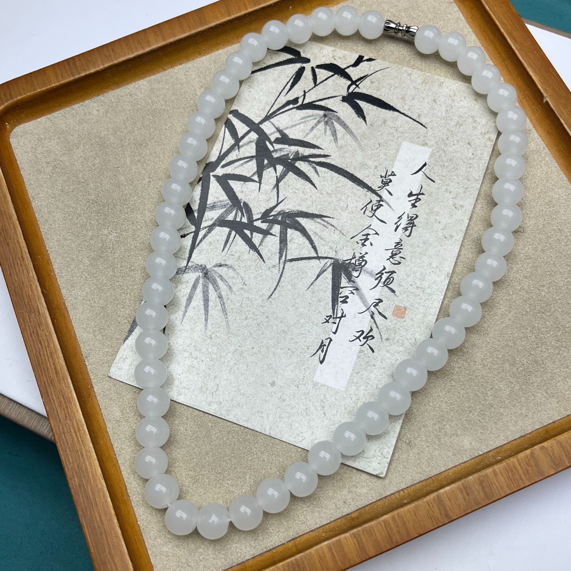 【官方甄选】高货新疆高冰白女神链10mm 带中国结发货