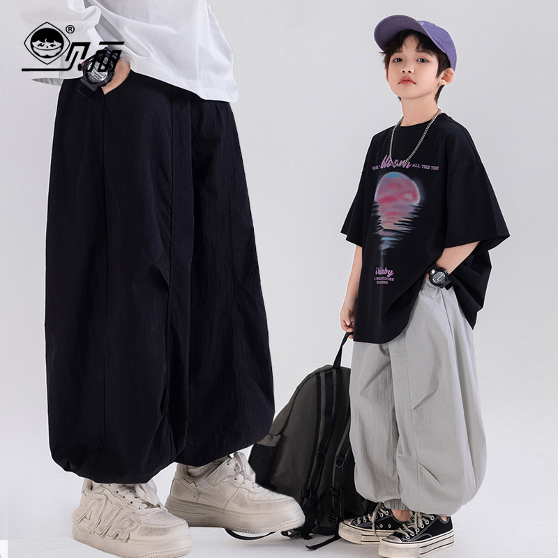 【现货】2025夏季童装青少年亲子装灯笼裤韩版休闲百搭洋气裤子收口