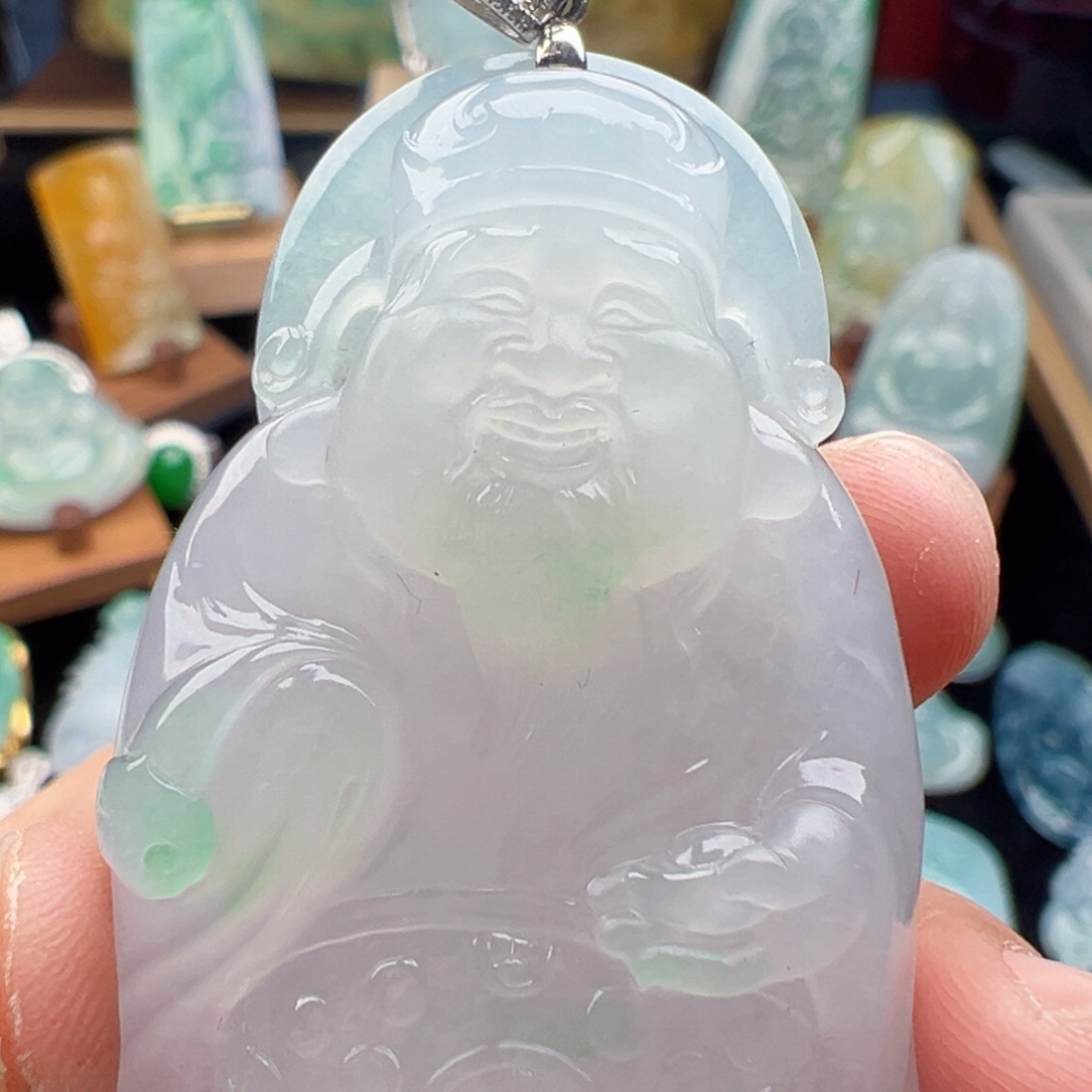 翡翠颈饰未镶嵌恕**言天然缅甸翡翠吊坠