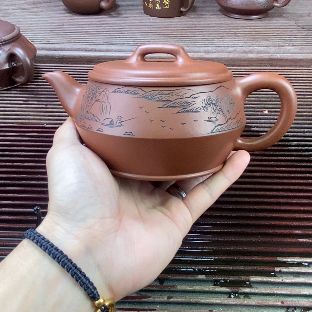 紫砂茶壶白9 听泉 底槽清 380c