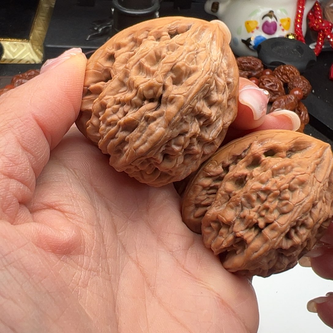 文玩核桃把件虎头王43