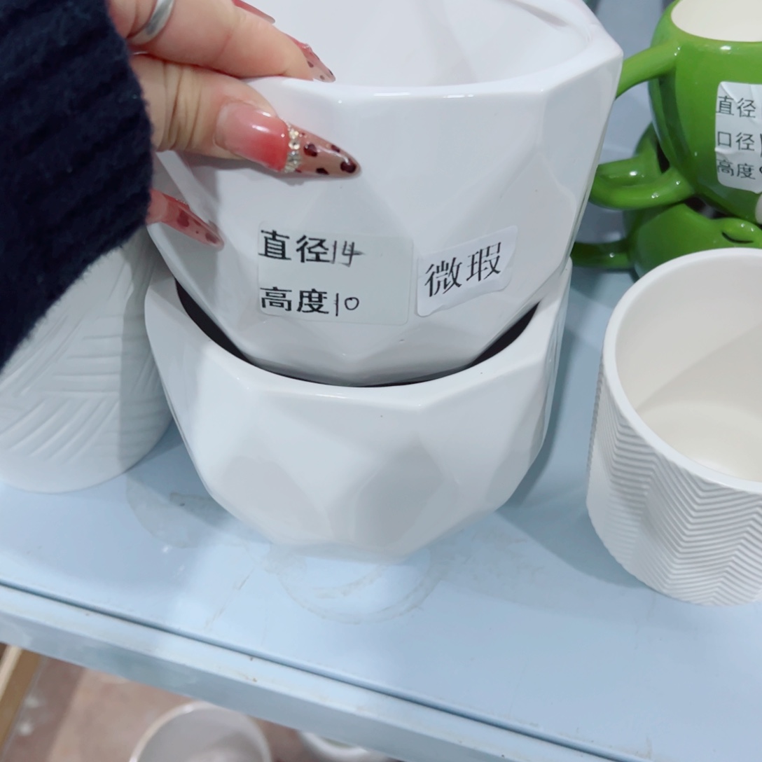 有孔，陶瓷花盆满10米包邮发货