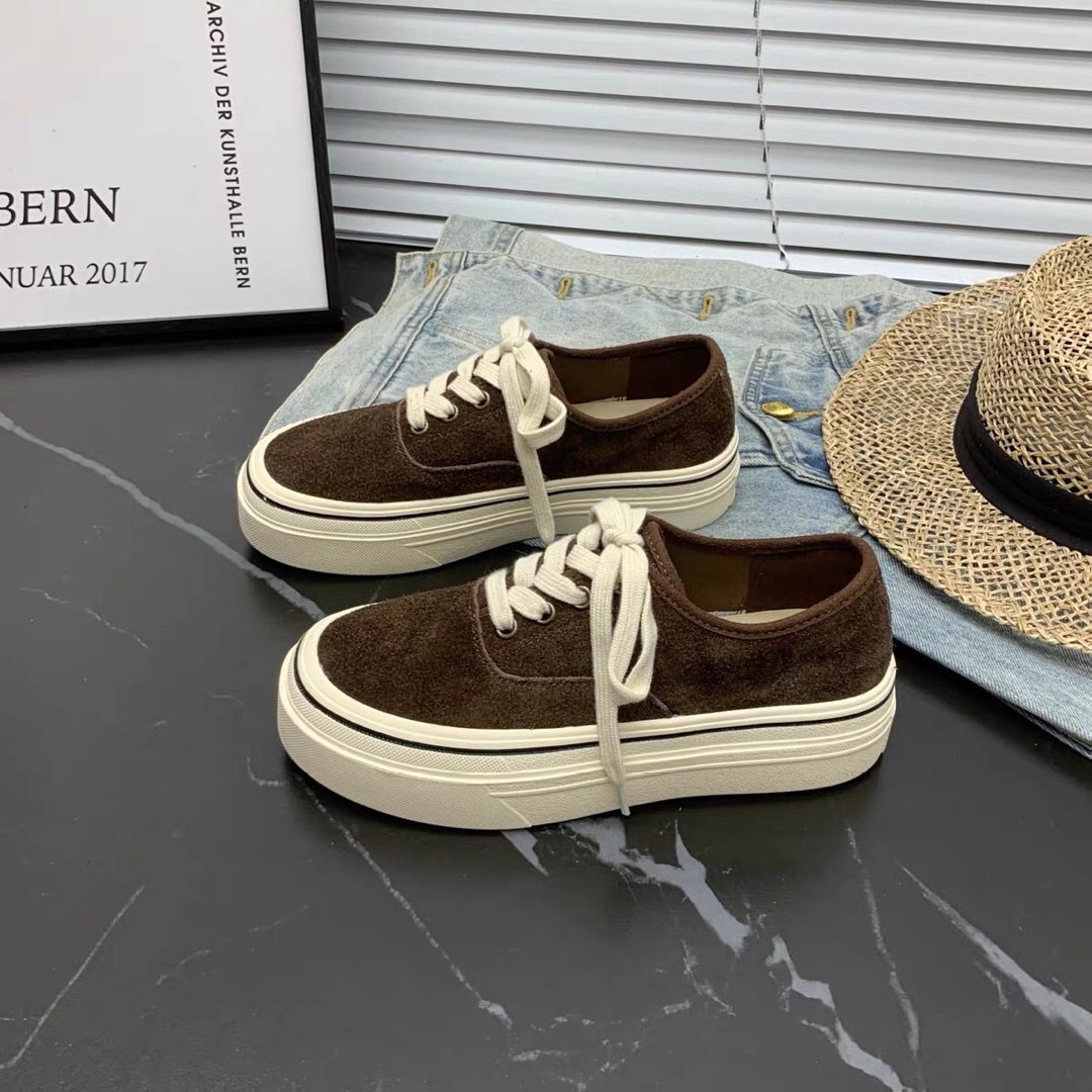 【杨杨粉丝专属】2216-9圆头系带厚底舒适平底休闲板鞋潮流秋季女鞋