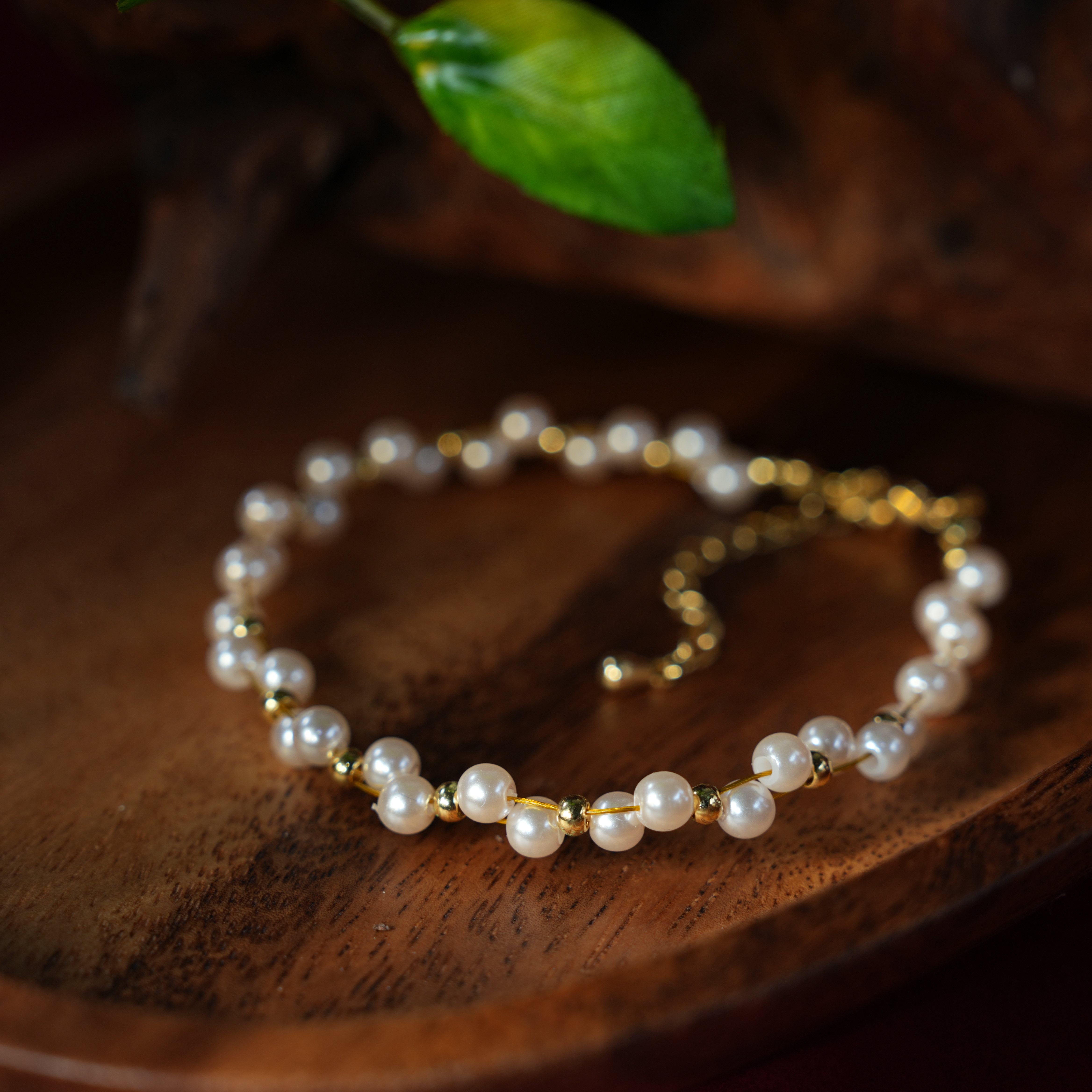 【魏来意】镀K金正圆无暇  满天星手链（4mm 16+4cm）