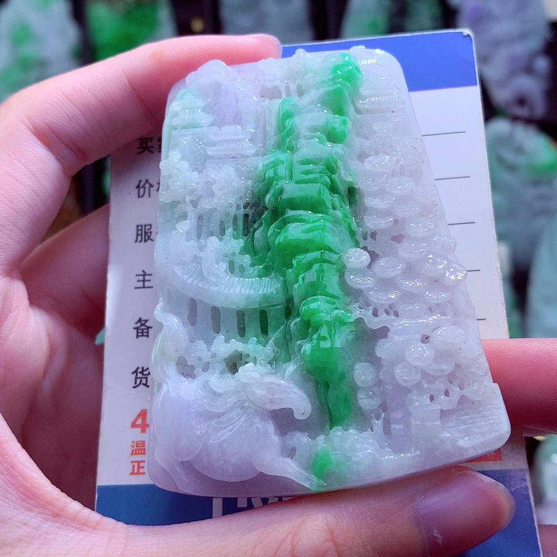 翡翠未镶嵌颈饰天然