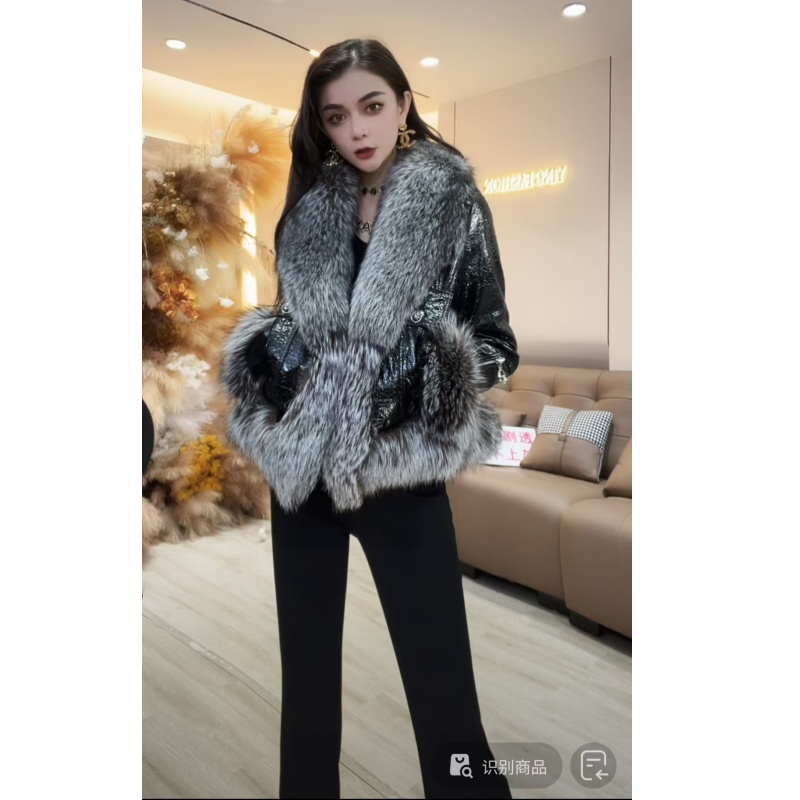 人造皮草 【YING FASHION】莹老板-【贵妇】设计款毛领拼皮草草