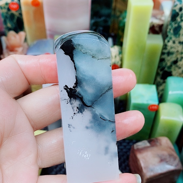 Y***主青田石印石昆仑石头