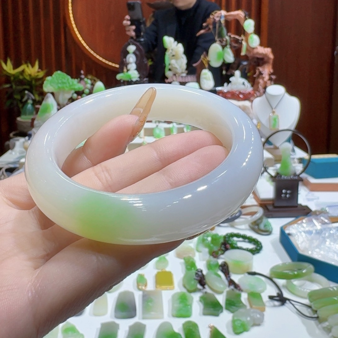 和田玉翠青56.6未镶嵌