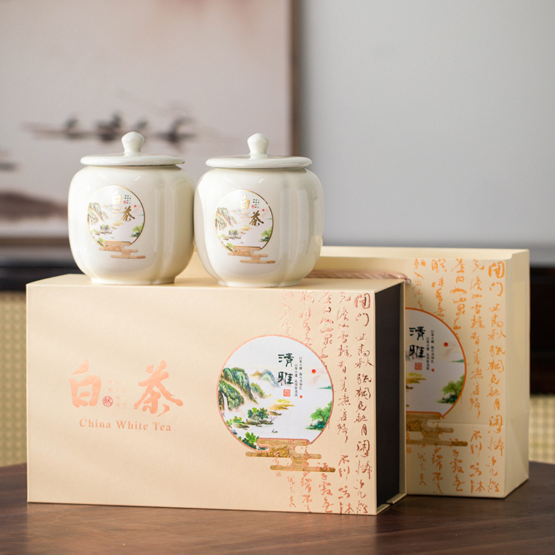 新款高档寿眉老白茶高山茶叶浓香型清雅新款礼盒装送礼送长辈