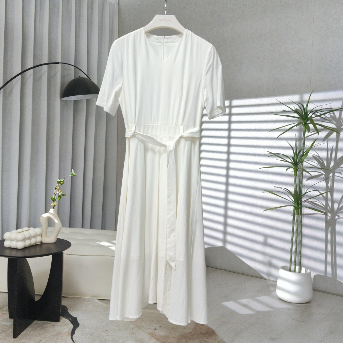 【德M】Z573 女装夏短袖连衣裙本白G53722154030310202