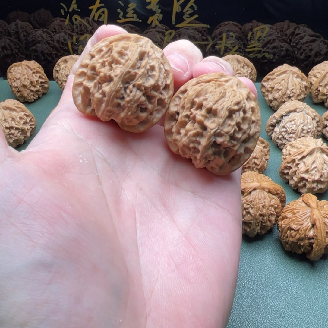 核桃把件36无药原装苹果园