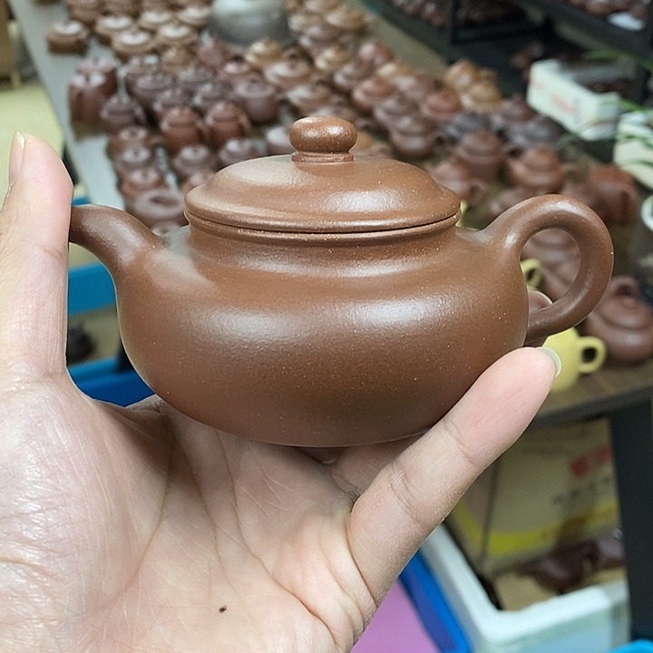 紫砂茶杯仿古底槽清微瑕