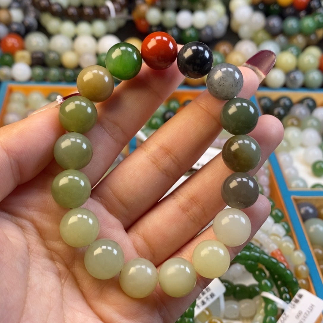 和田玉手串未镶嵌福利多宝手串z 12