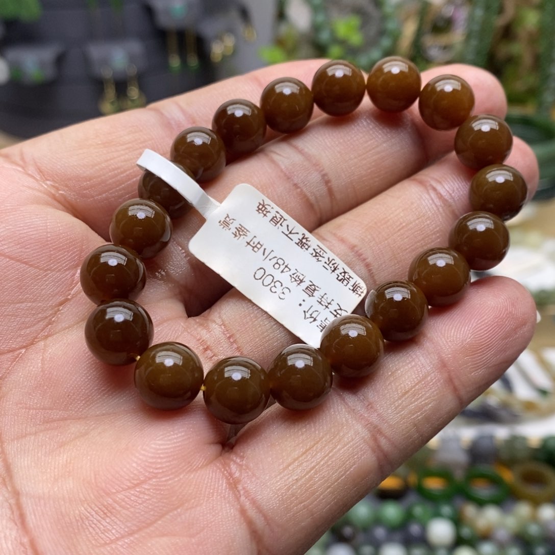 和田玉（糖玉）手链未镶嵌琳**O