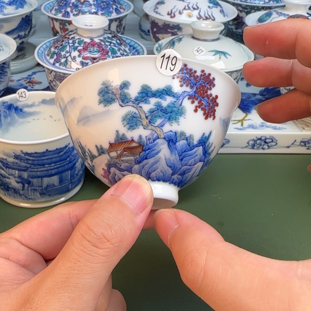 彦祖纯手工手绘茶具119