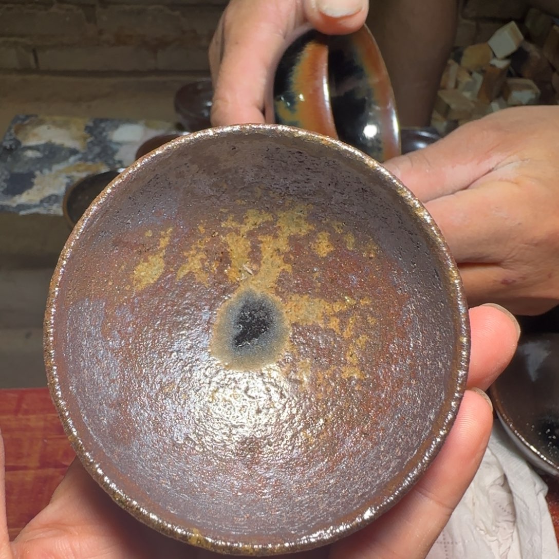 柴烧建盏茶盏茶杯547