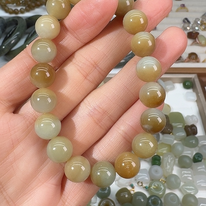和田玉（糖玉）未镶嵌手链10mm