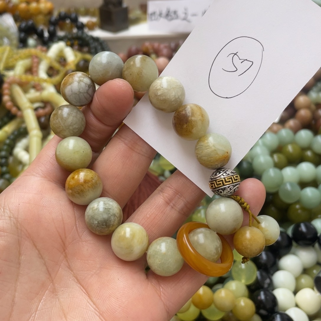 蛇纹石玉手链未镶嵌