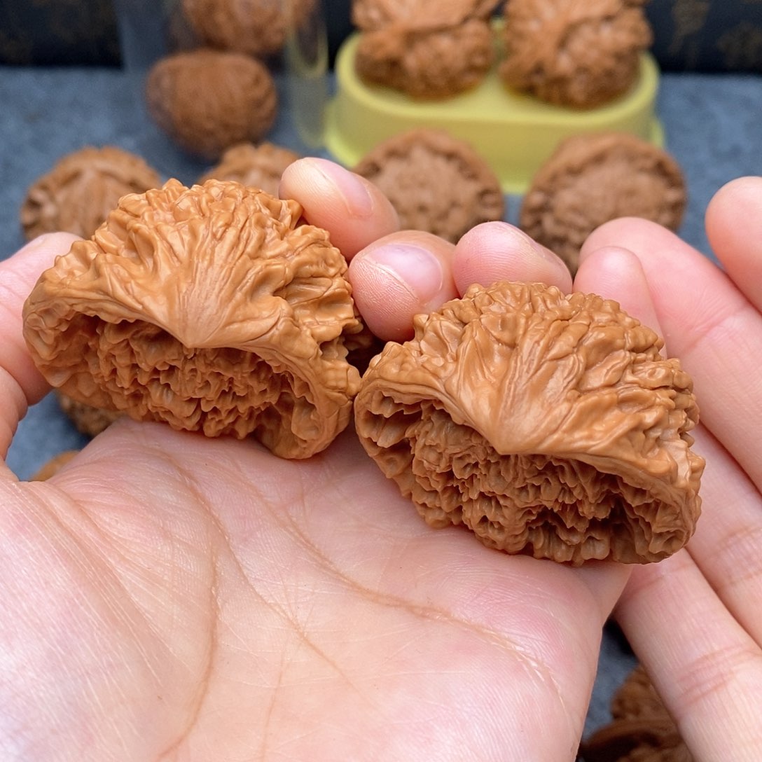 文玩核桃把件蛇头45加全品