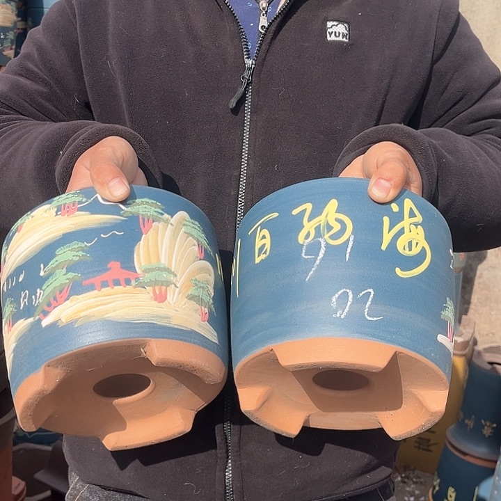 紫砂紫砂花盆盆栽