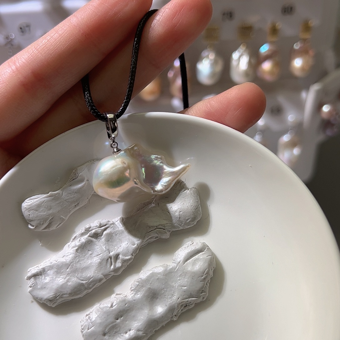 淡水珍珠耳饰银S925镶嵌