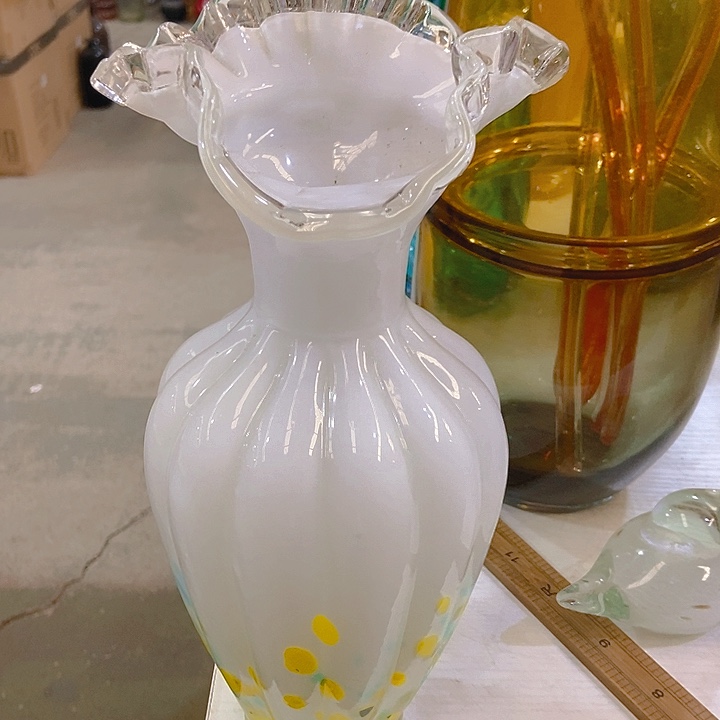 琉璃琉璃花瓶高29口5