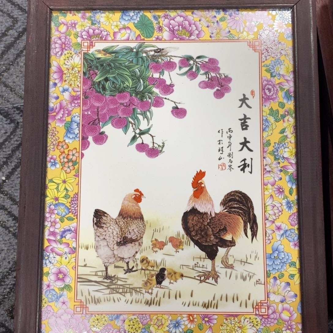 瓷片37*28 景德镇瓷板画柴窑烧制