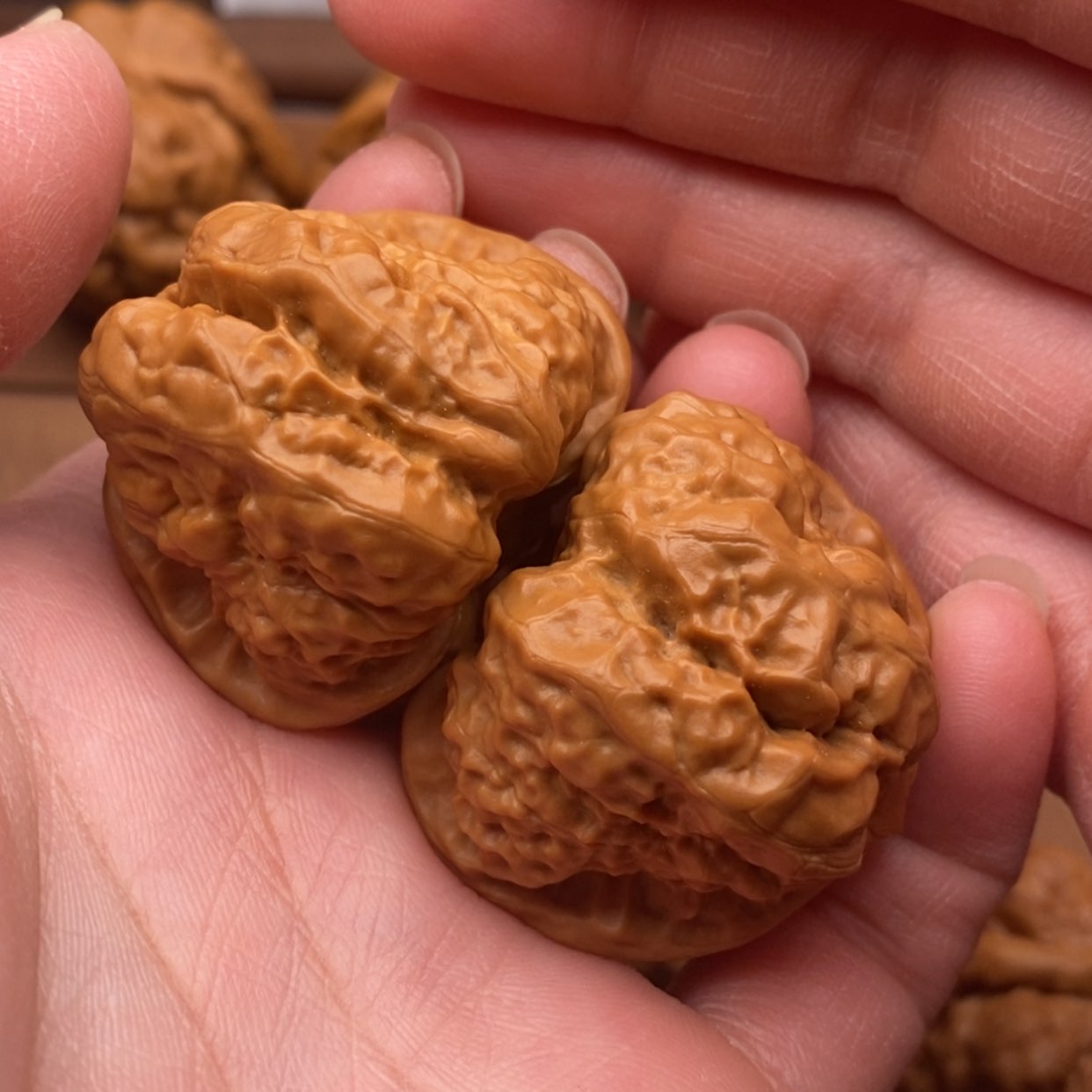 【闪购商品】文玩核桃把件开背蛙边38左右