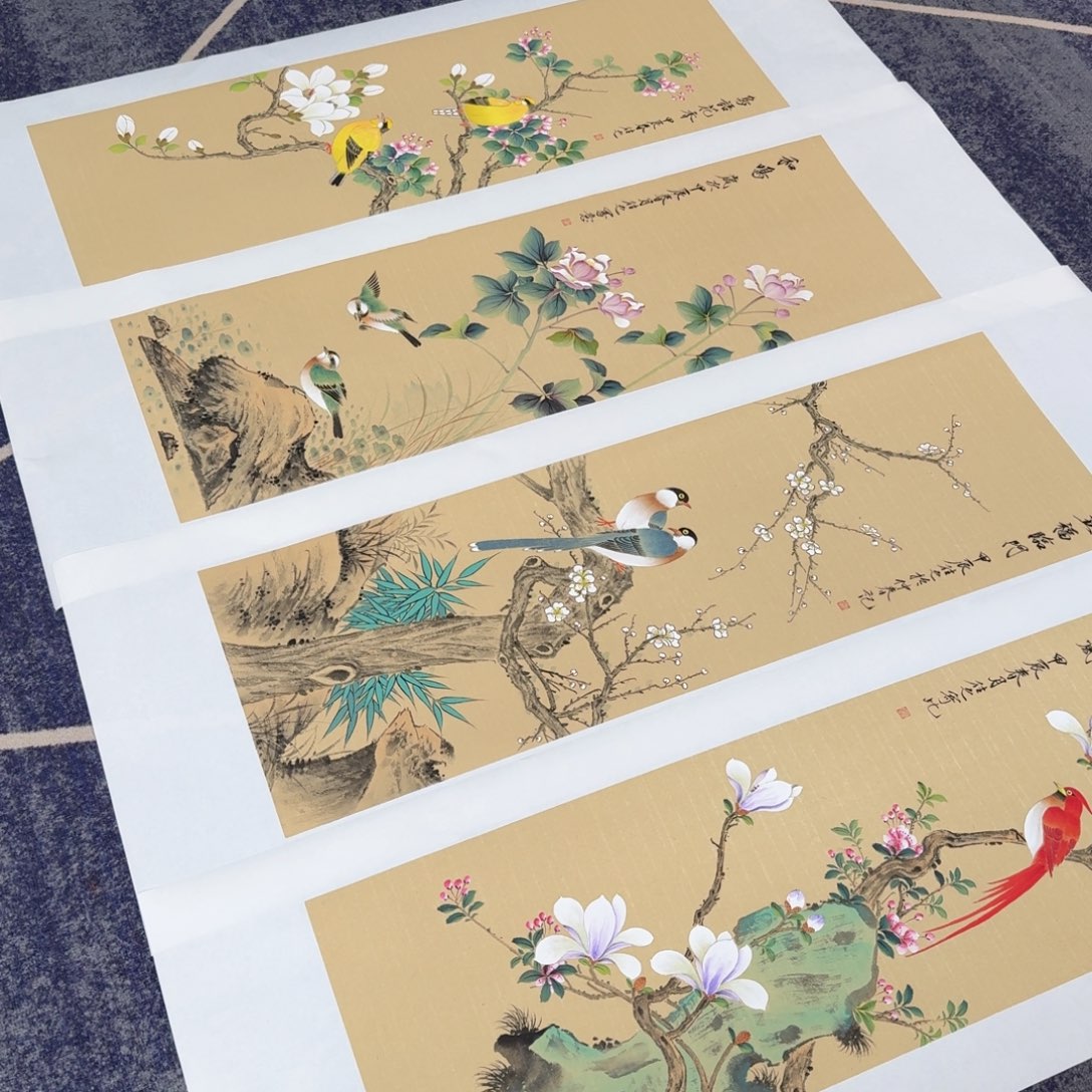 国画国画作品山水花鸟纯手绘