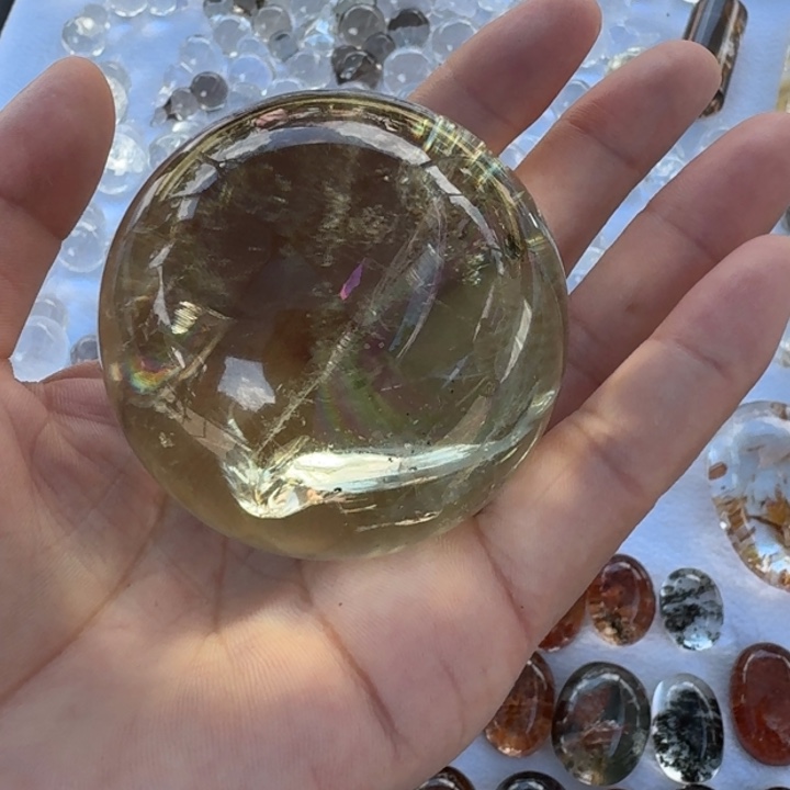 未镶嵌珠宝半成品水晶黄水晶5.7球