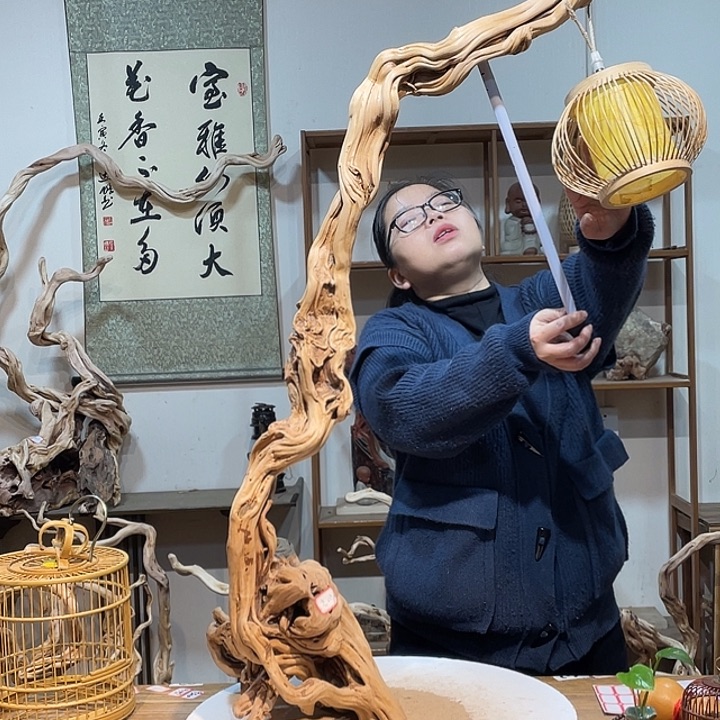 木杜鹃根根艺摆件17