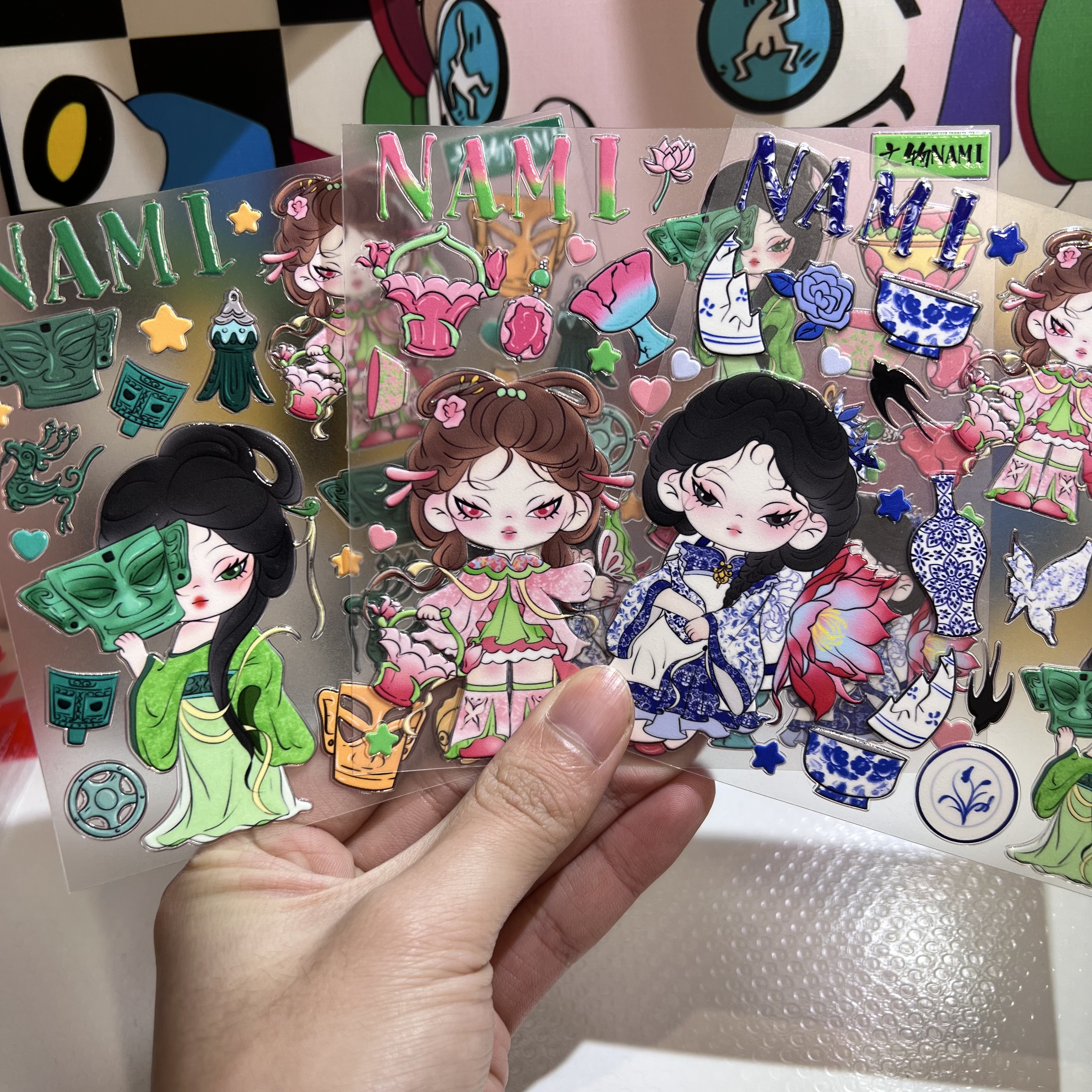 【福福单张自选】5D浮雕立体贴纸卡通动漫diy手机壳水杯贴画