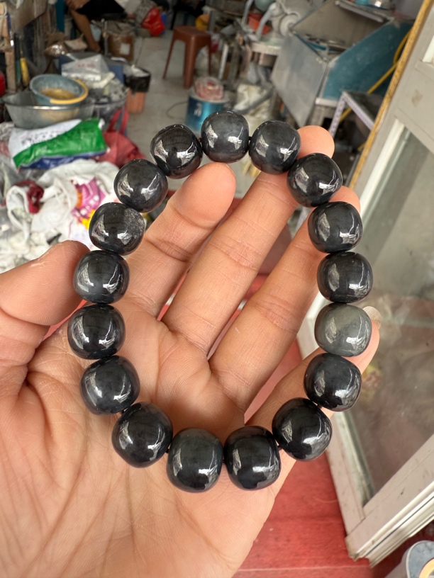 和田玉青花13老型珠