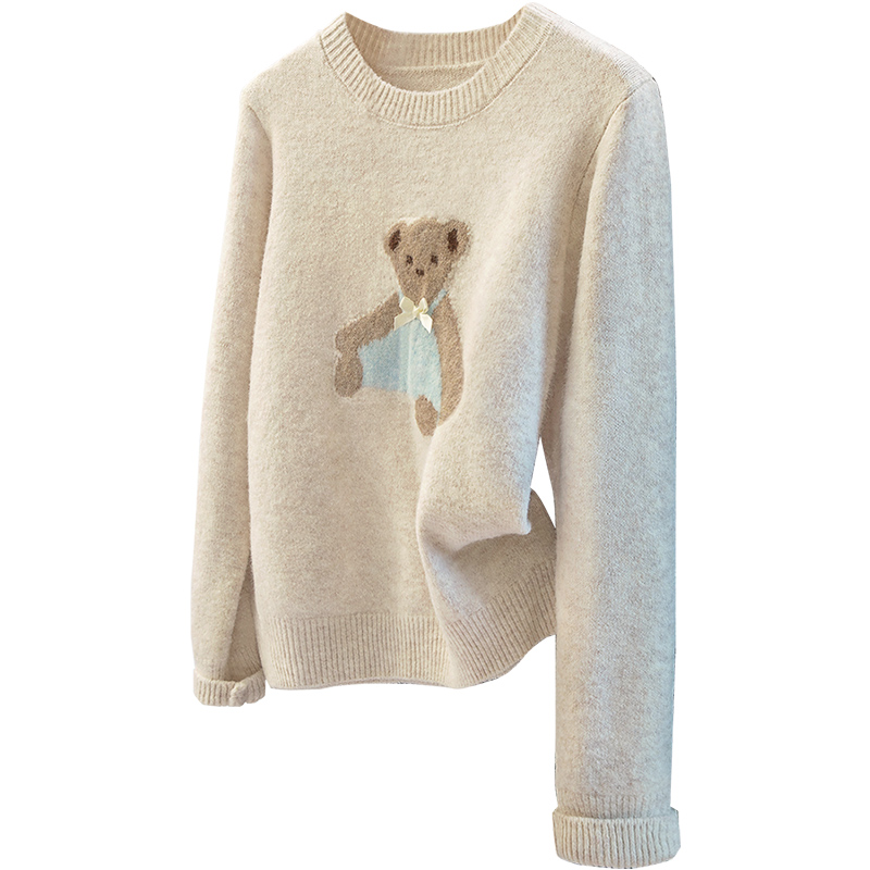 【品牌奥莱】丝柏舍2025春装新款女装卡通图案针织衫S51X2179Z