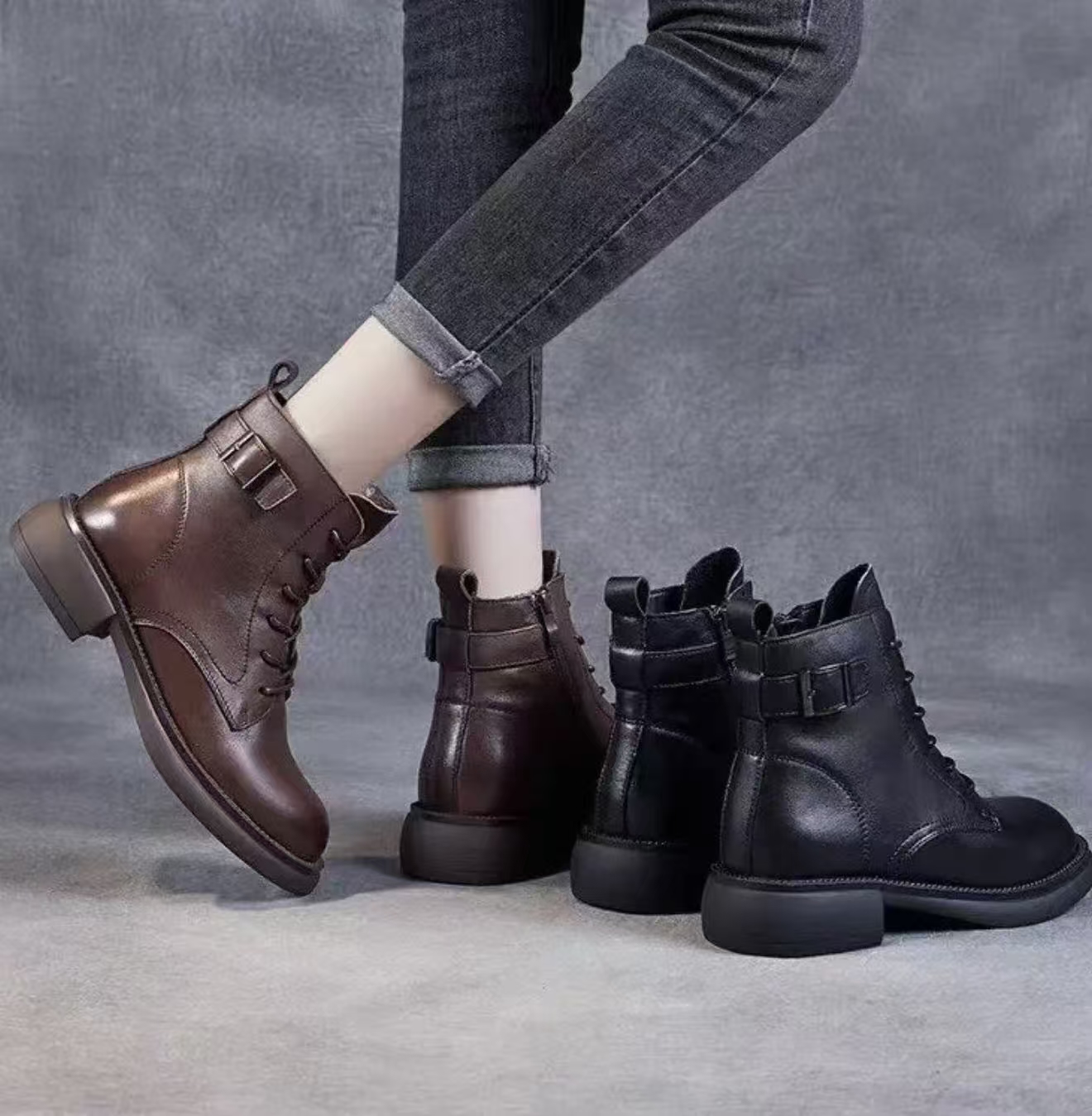 【品牌力荐】秋冬百搭简约舒适设计感女靴210