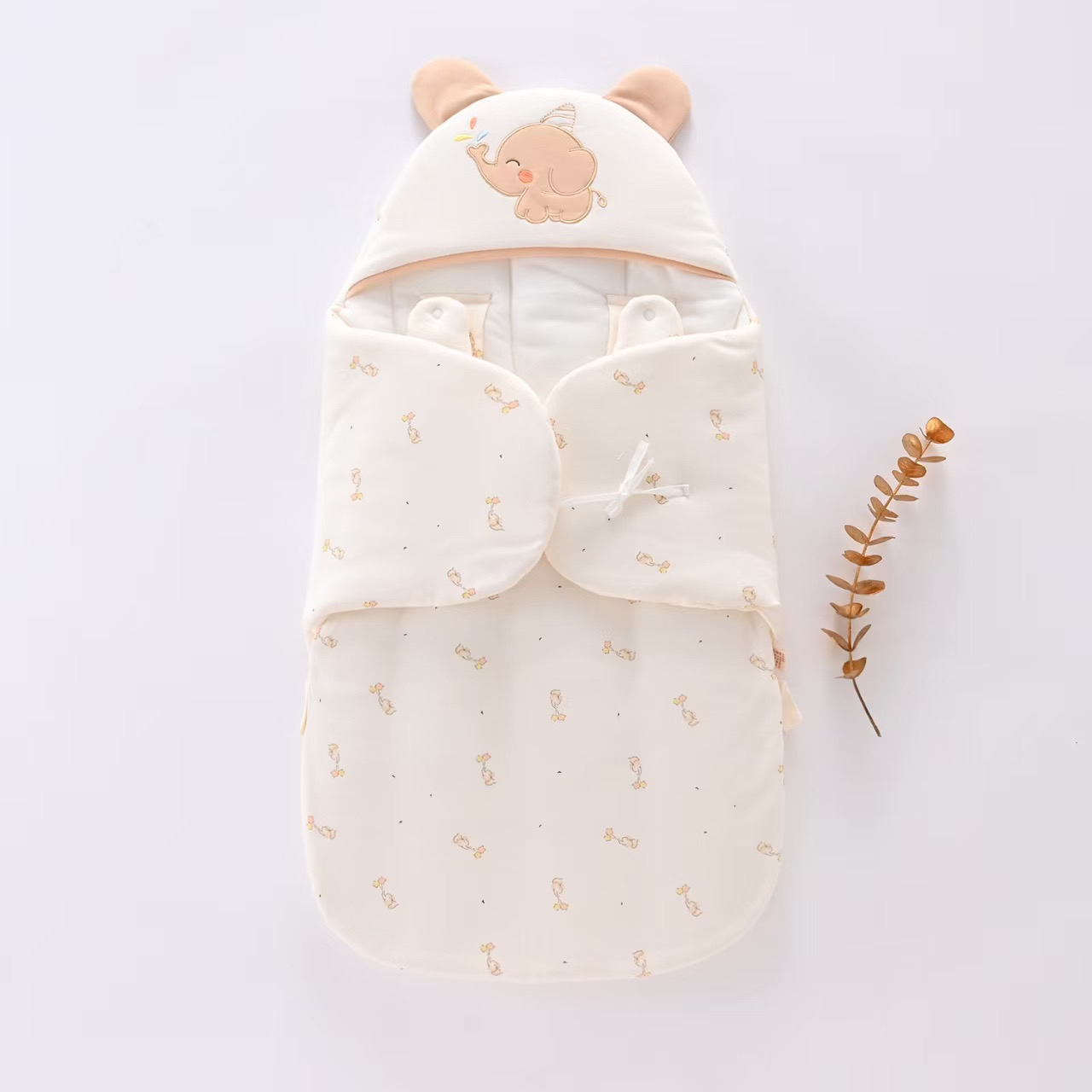 新生儿纯棉睡袋 防惊跳睡袋 三向拉链