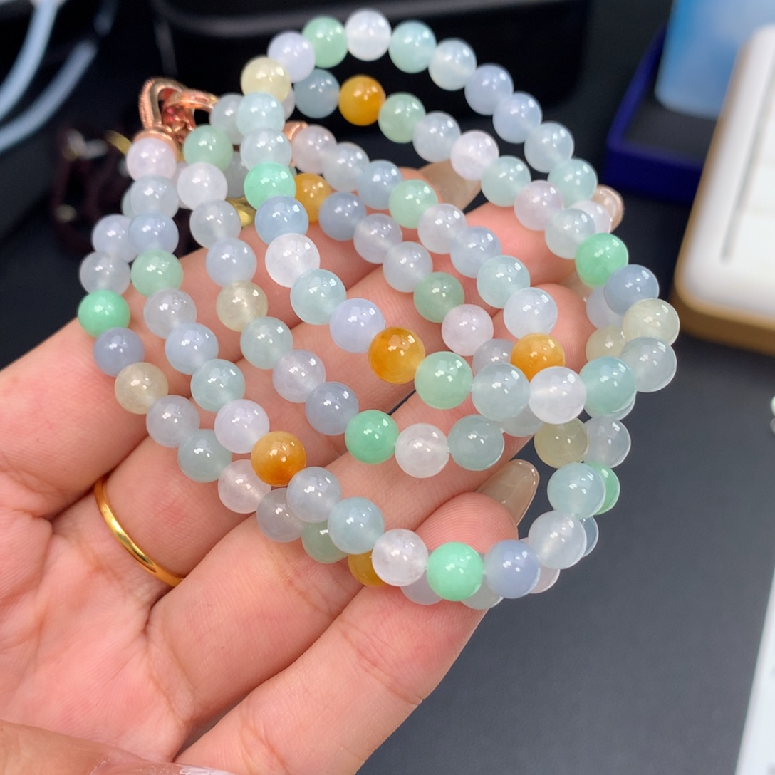 颈饰未镶嵌翡翠珠链
